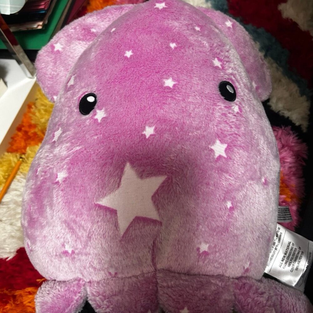 Glow in The Dark Squid PP Plush Pillow